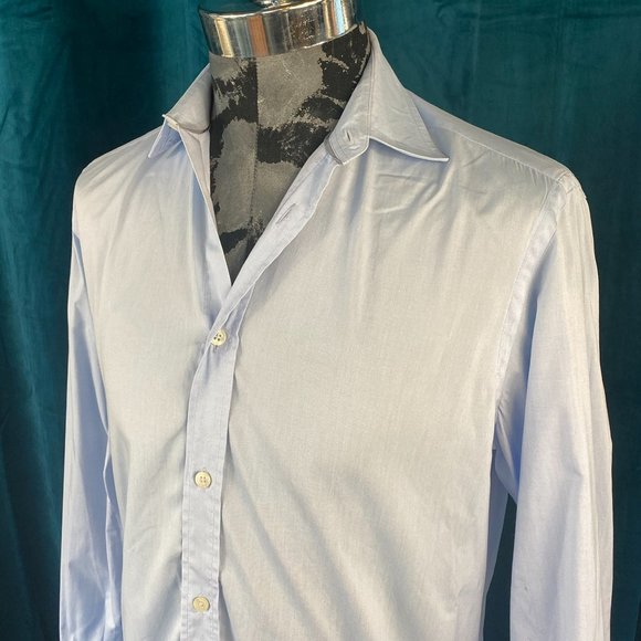 Burberry Mens Casual Button Down Shirt Blue - Picture 2 of 9